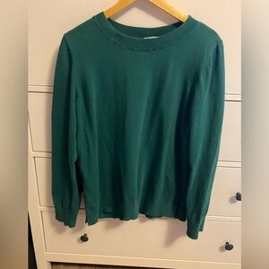 Loft, Womens XL, Green Crewneck Sweater